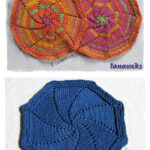 Octagonal Swirl Cloth Free Knitting Pattern