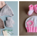 Baby Hat and Booties Set Free Knitting Patterns
