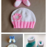 Baby Hat and Hug Boots Set Free Knitting Pattern
