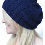 Faux Cable Slouchy Hat Knitting Pattern