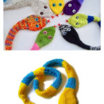 Funny Snake Scarf Knitting Pattern