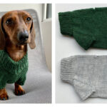 Portland Raglan Dog Sweater Free Knitting Pattern and Video Tutorial