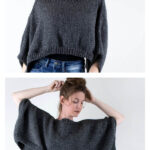 Rectangle Poncho Free Knitting Pattern