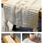 Cable Table Runner Free Knitting Pattern