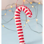 Candy Cane Ornament Free Knitting Pattern
