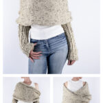 Chunky Sweater Scarf with Sleeves Free Knitting Pattern