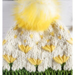 Dandelion Stitch Beanie Hat Knitting Pattern
