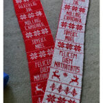 Double Knit Fair isle Christmas Table Runner Free Knitting Pattern