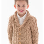 Kid’s Cable Cardigan Free Knitting Pattern