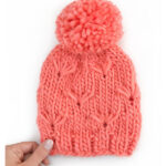 Pomshell Beanie Free Knitting Pattern and Video Tutorial