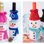 Snowman Bottle Covers Knitting Patterns