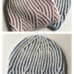 Triangles Brioche Hat Free Knitting Pattern