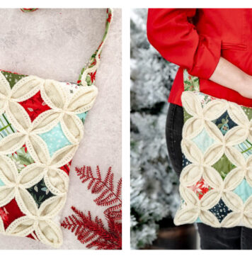 Winter Cathedral Tote Bag Free Knitting Pattern
