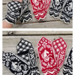 Worsted Horse Mittens Free Knitting Pattern