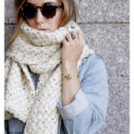 Striped Two Tone Scarf Knitting Pattern