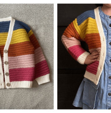 Iris Children’s Cardigan Free Knitting Pattern