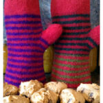 Scrappy Felted Oven Mitts Free Knitting Pattern