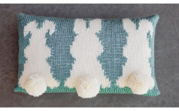Cotton Tails Pillow Free Knitting Pattern