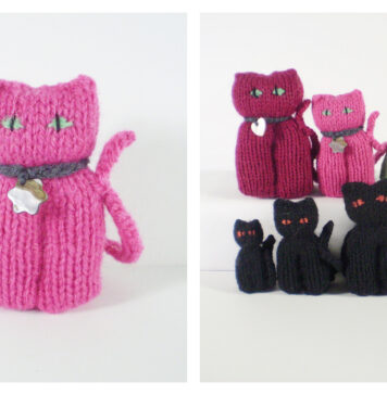 Lucky Cats Free Knitting Pattern