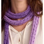 Mesh Lace Skinny Scarf Free Knitting Pattern