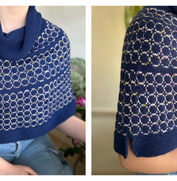 Watercolor Capelet Free Knitting Pattern
