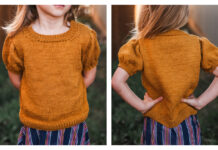 Child Puff Sleeve Tee Free Knitting Pattern