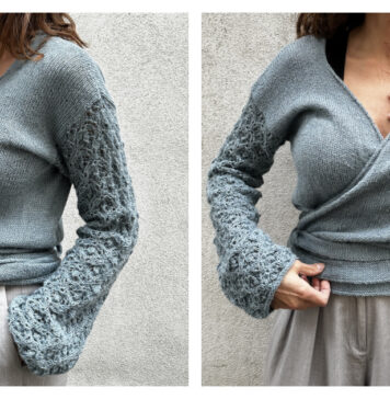 Starflower Wrap Cardigan Free Knitting Pattern