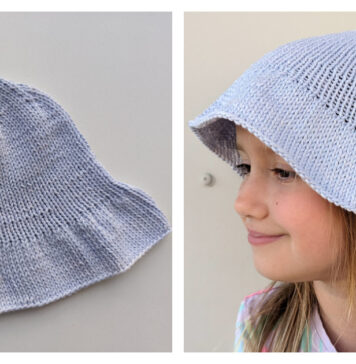 Summer Bucket Hat Free Knitting Pattern and Video Tutorial