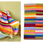 Color Cascade Blanket Free Knitting Pattern