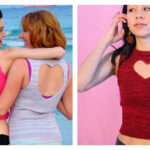 Heart Cut Out Top Knitting Patterns