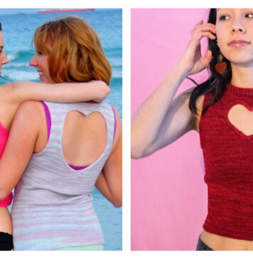 Heart Cut Out Top Knitting Patterns