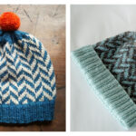 Herringbone Hat Free Knitting Pattern