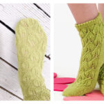 10+ Leaf Socks Knitting Patterns