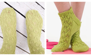 10+ Leaf Socks Knitting Patterns