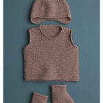 Little Garter Baby Set Free Knitting Pattern
