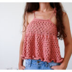 Babydoll Ruffle Top Free Knitting Pattern and Video Tutorial