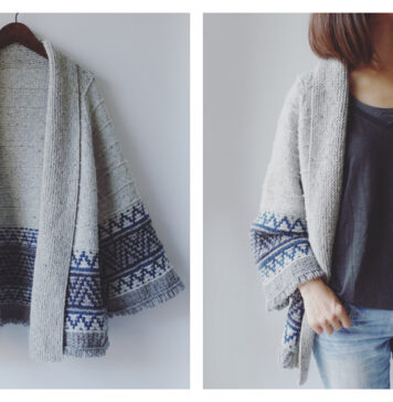 Boho Style Mosaic Cardigan Knitting Pattern