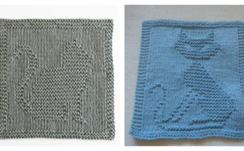 Cat Washcloth Knitting Patterns