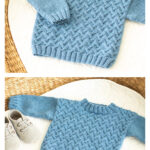 Cuddly Cable Baby Sweater Free Knitting Pattern
