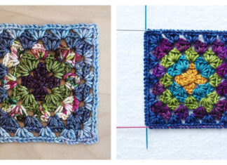 Granny Square Free Knitting Pattern and Video Tutorial