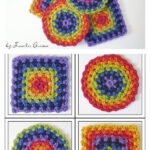 Granny Square and Circle Free Knitting Pattern