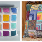 Mitered Squares Pillow Cover Free Knitting Patterns