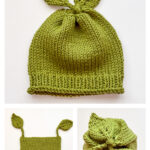 Petal and Leaf Hat Knitting Pattern