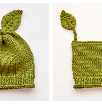 Petal and Leaf Hat Knitting Pattern