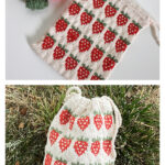 Strawberry Fields Pouch Free Knitting Pattern