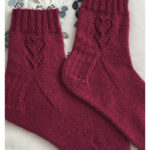 V for Valentine Socks Free Knitting Pattern