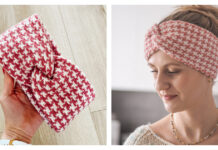 Houndstooth Headband Free Knitting Pattern