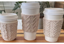 Vanilla Chai Cup Cozies Free Knitting Pattern